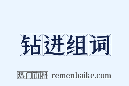 钻进组词是什么意思的图片